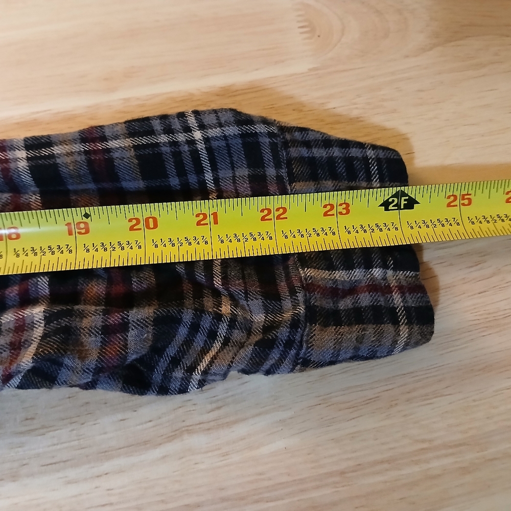 Maurices Woman Casual Plaid Buttondown Shirt - Black, Brown, Burgady XL - Picture 14 of 16